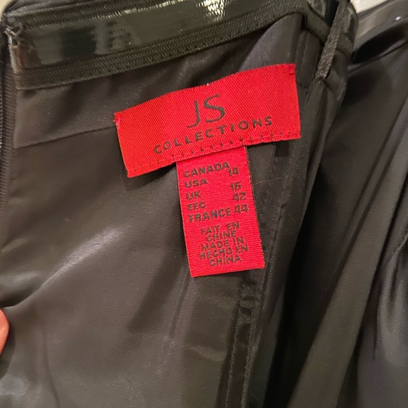 NWT Taffeta high low black strapless dress 14 - Picture 7 of 8